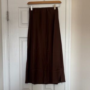 SHEIN Dark Brown Maxi Skirt